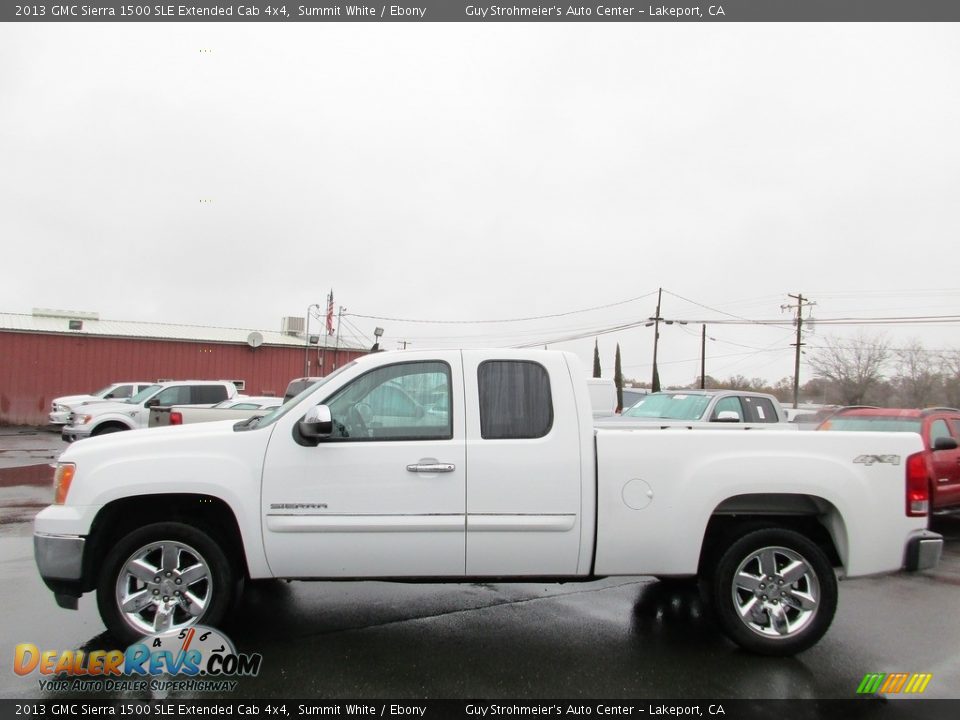 2013 GMC Sierra 1500 SLE Extended Cab 4x4 Summit White / Ebony Photo #4