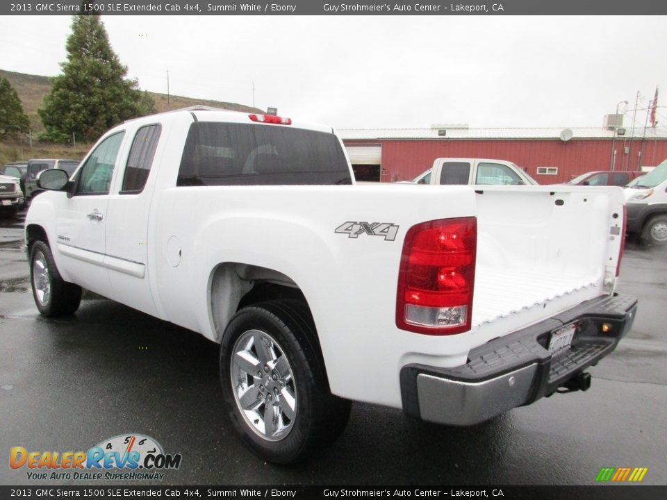 2013 GMC Sierra 1500 SLE Extended Cab 4x4 Summit White / Ebony Photo #5