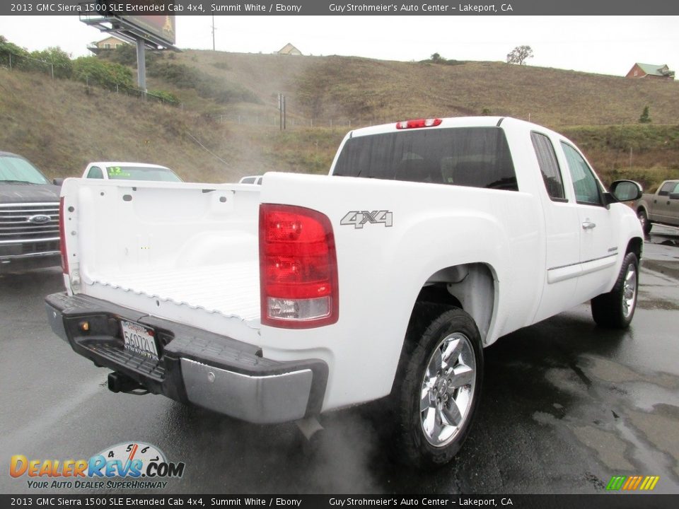 2013 GMC Sierra 1500 SLE Extended Cab 4x4 Summit White / Ebony Photo #7