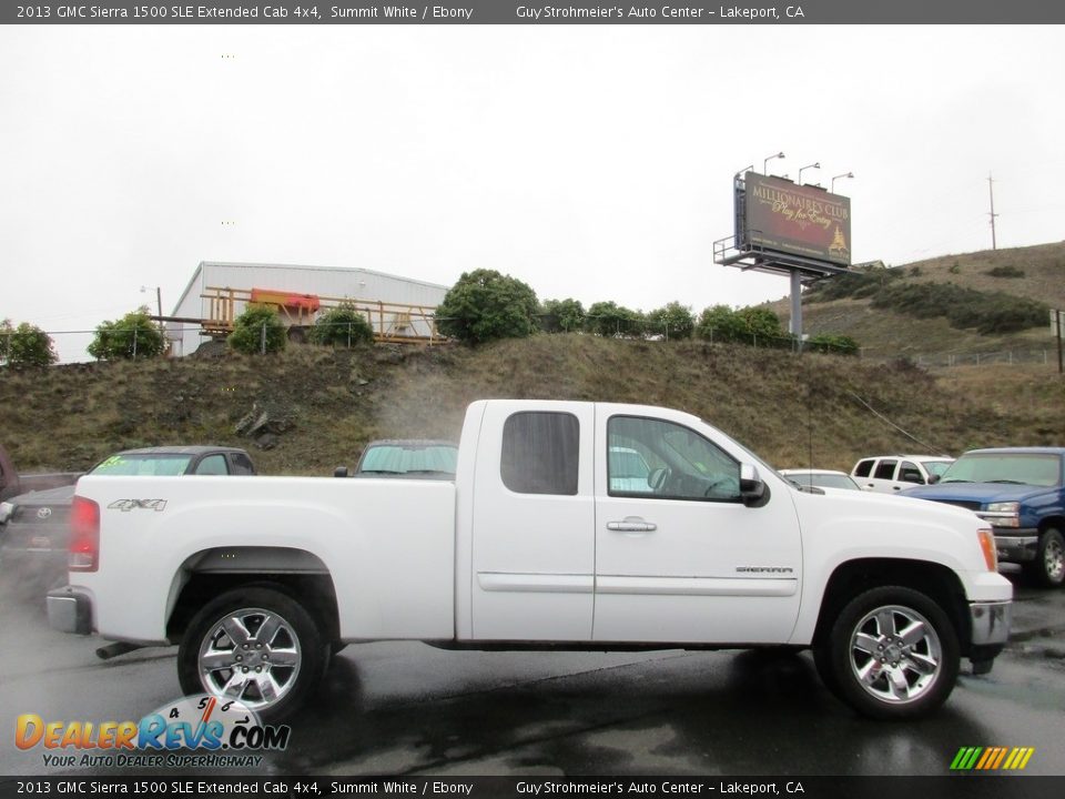 2013 GMC Sierra 1500 SLE Extended Cab 4x4 Summit White / Ebony Photo #8