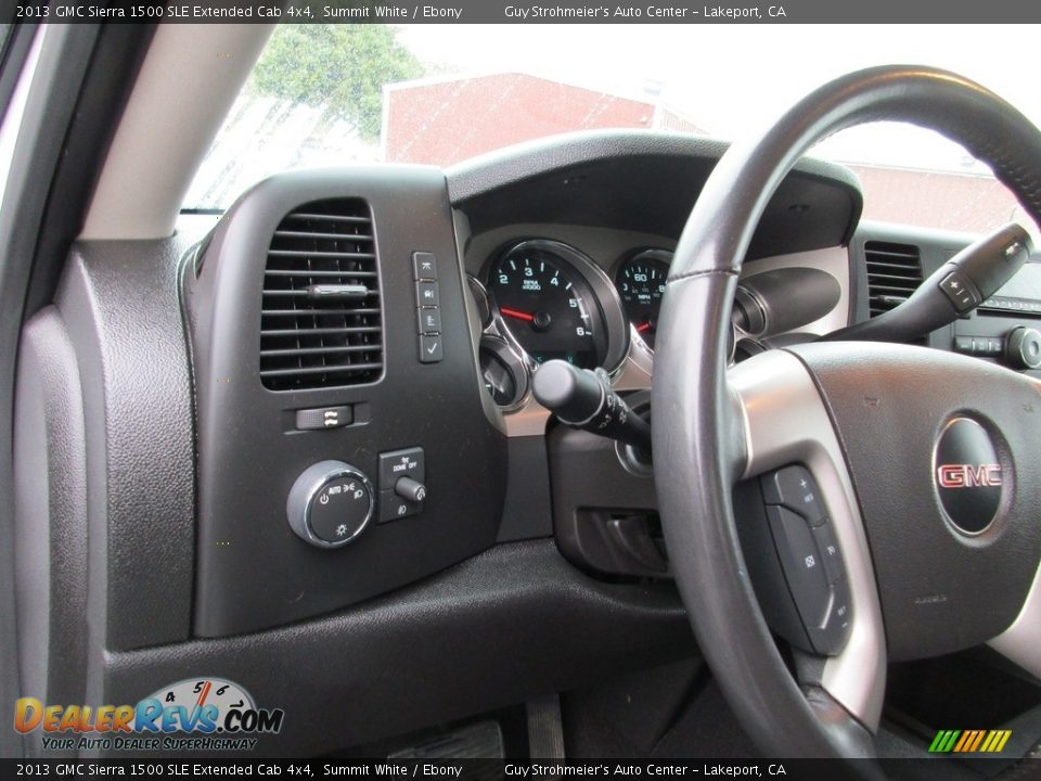 2013 GMC Sierra 1500 SLE Extended Cab 4x4 Summit White / Ebony Photo #11