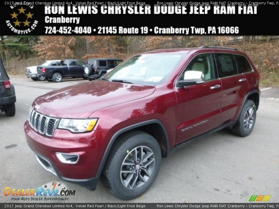 2017 Jeep Grand Cherokee Limited 4x4 Velvet Red Pearl / Black/Light Frost Beige Photo #1