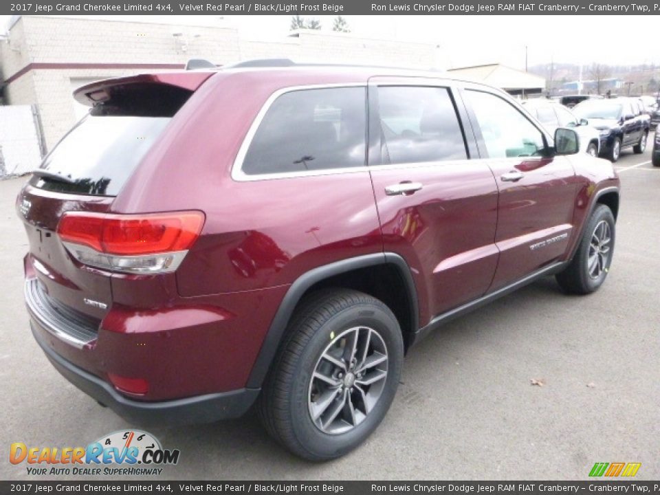 2017 Jeep Grand Cherokee Limited 4x4 Velvet Red Pearl / Black/Light Frost Beige Photo #6