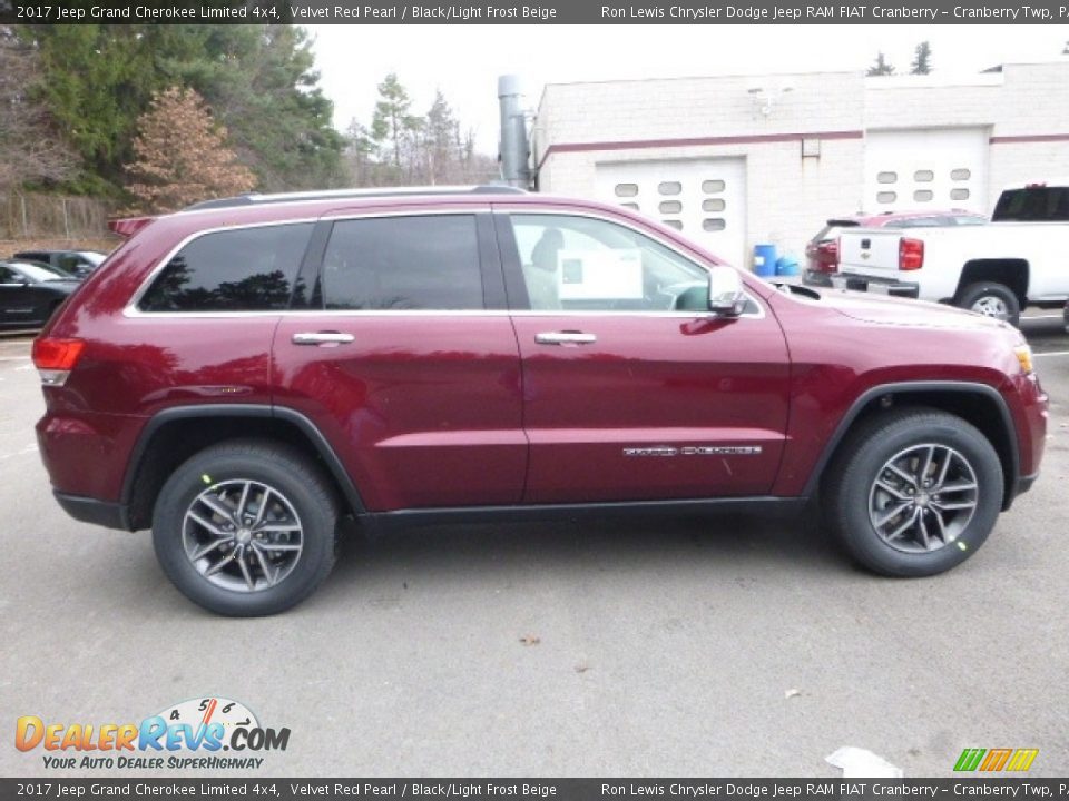 2017 Jeep Grand Cherokee Limited 4x4 Velvet Red Pearl / Black/Light Frost Beige Photo #7