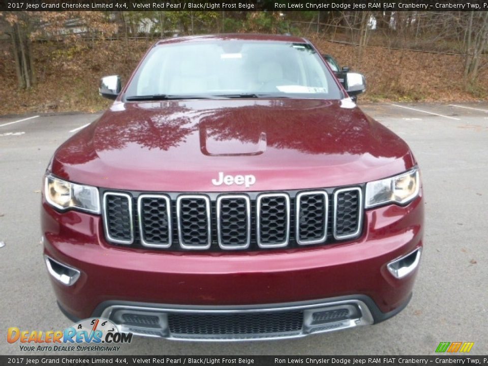 2017 Jeep Grand Cherokee Limited 4x4 Velvet Red Pearl / Black/Light Frost Beige Photo #11