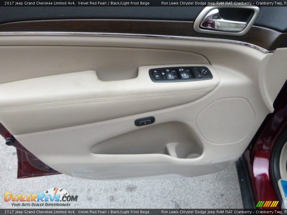 2017 Jeep Grand Cherokee Limited 4x4 Velvet Red Pearl / Black/Light Frost Beige Photo #13