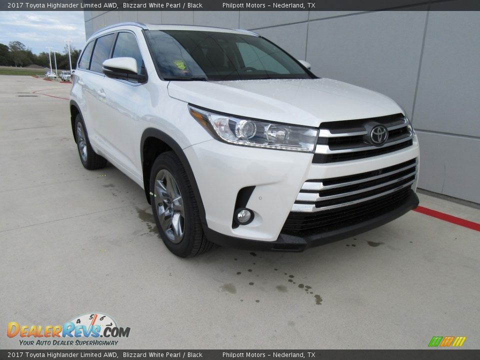 2017 Toyota Highlander Limited AWD Blizzard White Pearl / Black Photo #2