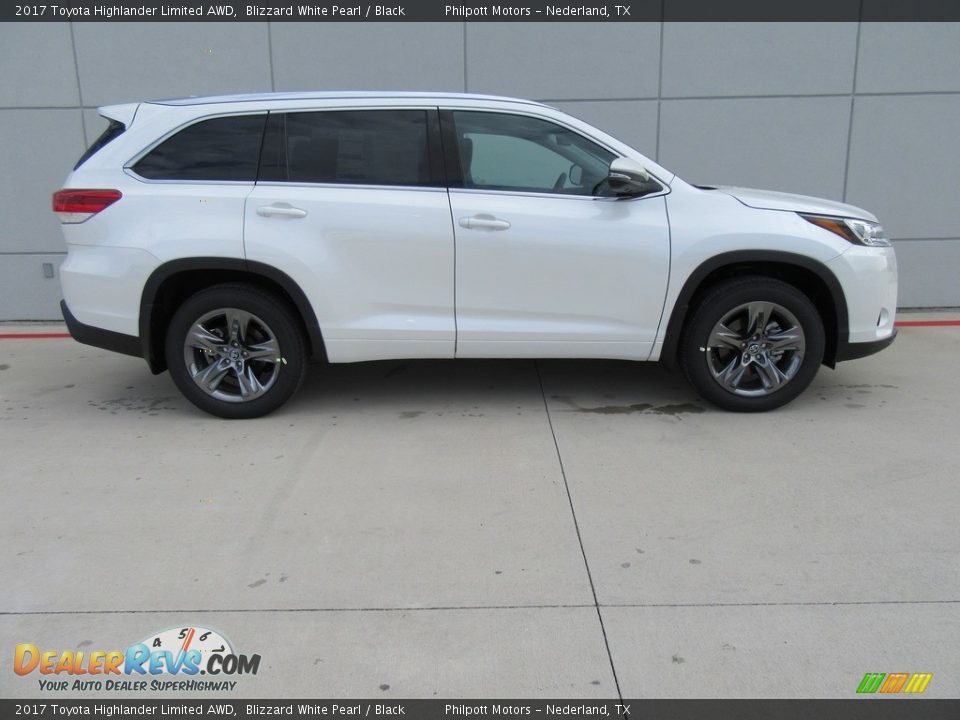 2017 Toyota Highlander Limited AWD Blizzard White Pearl / Black Photo #3
