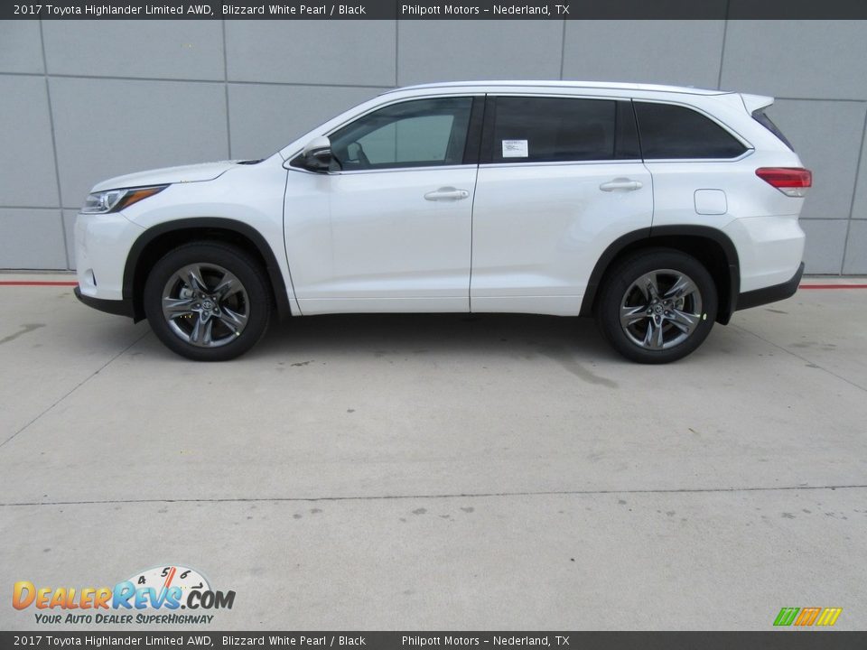 2017 Toyota Highlander Limited AWD Blizzard White Pearl / Black Photo #6