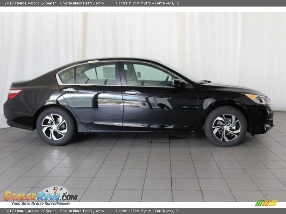 2017 Honda Accord LX Sedan Crystal Black Pearl / Ivory Photo #3