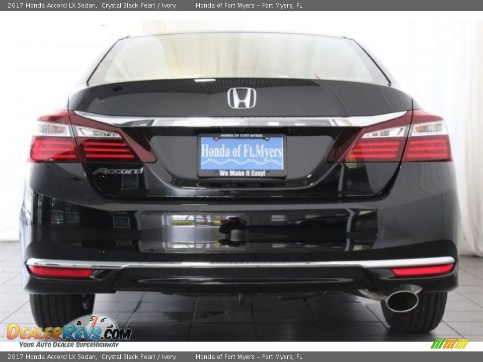 2017 Honda Accord LX Sedan Crystal Black Pearl / Ivory Photo #6