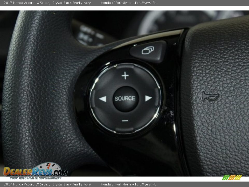 2017 Honda Accord LX Sedan Crystal Black Pearl / Ivory Photo #12