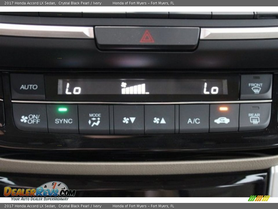 2017 Honda Accord LX Sedan Crystal Black Pearl / Ivory Photo #18