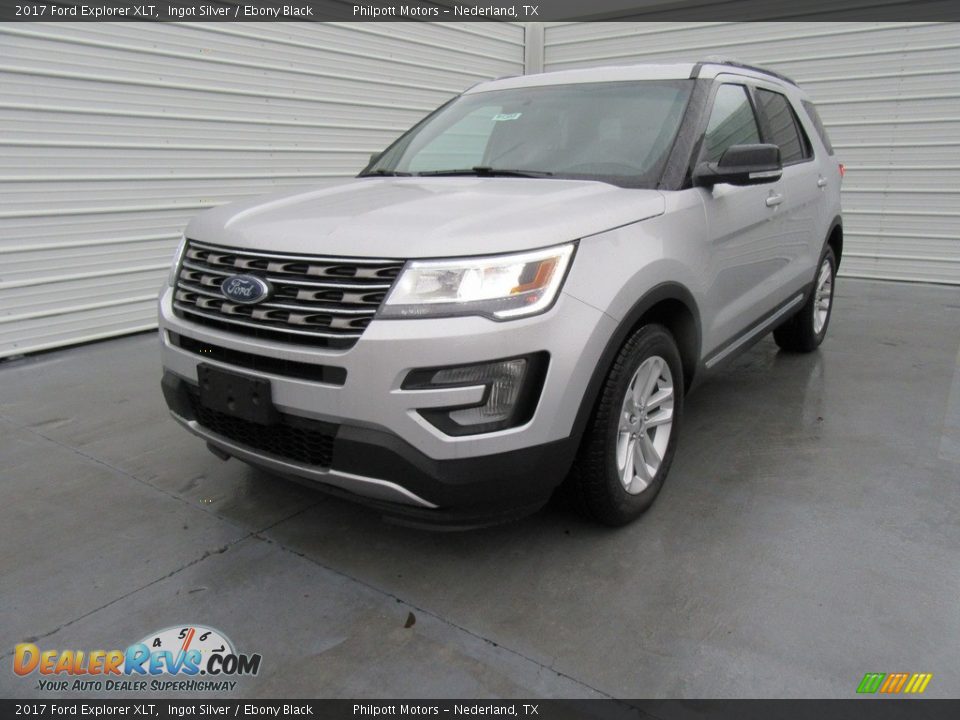 2017 Ford Explorer XLT Ingot Silver / Ebony Black Photo #7