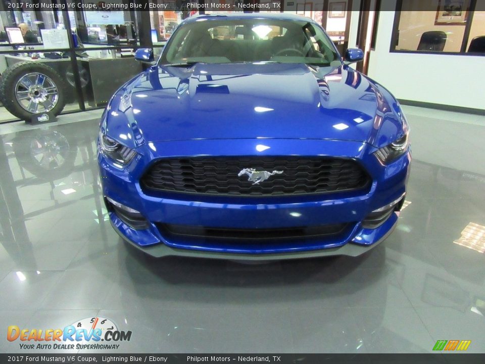 2017 Ford Mustang V6 Coupe Lightning Blue / Ebony Photo #9