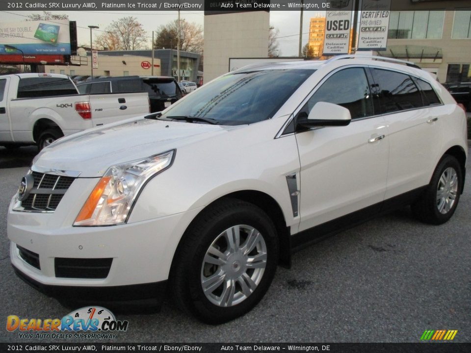 2012 Cadillac SRX Luxury AWD Platinum Ice Tricoat / Ebony/Ebony Photo #2