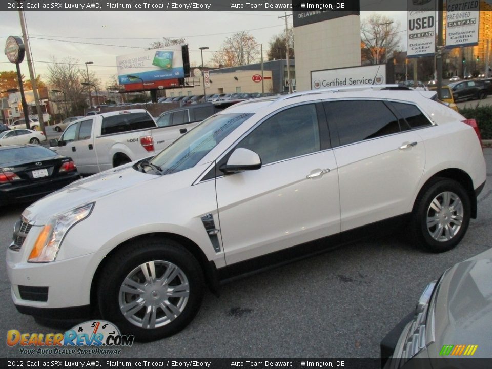 2012 Cadillac SRX Luxury AWD Platinum Ice Tricoat / Ebony/Ebony Photo #3