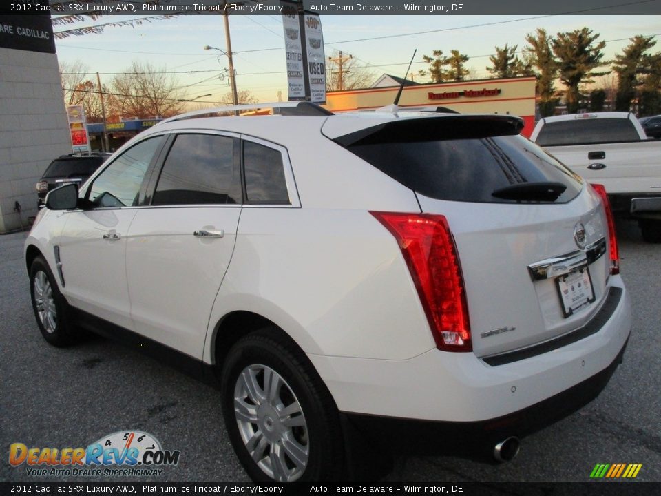 2012 Cadillac SRX Luxury AWD Platinum Ice Tricoat / Ebony/Ebony Photo #4