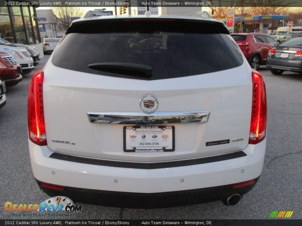 2012 Cadillac SRX Luxury AWD Platinum Ice Tricoat / Ebony/Ebony Photo #5