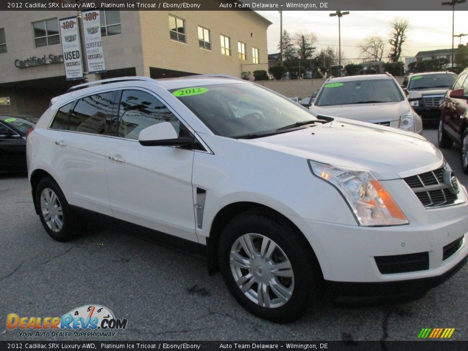 2012 Cadillac SRX Luxury AWD Platinum Ice Tricoat / Ebony/Ebony Photo #8