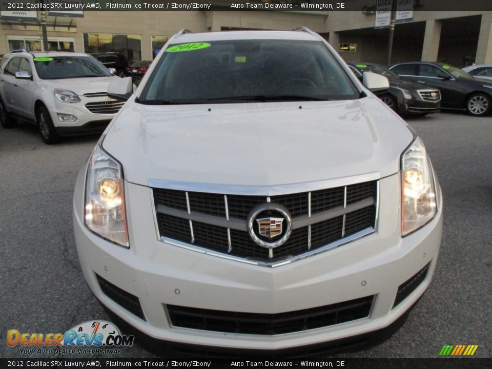 2012 Cadillac SRX Luxury AWD Platinum Ice Tricoat / Ebony/Ebony Photo #9