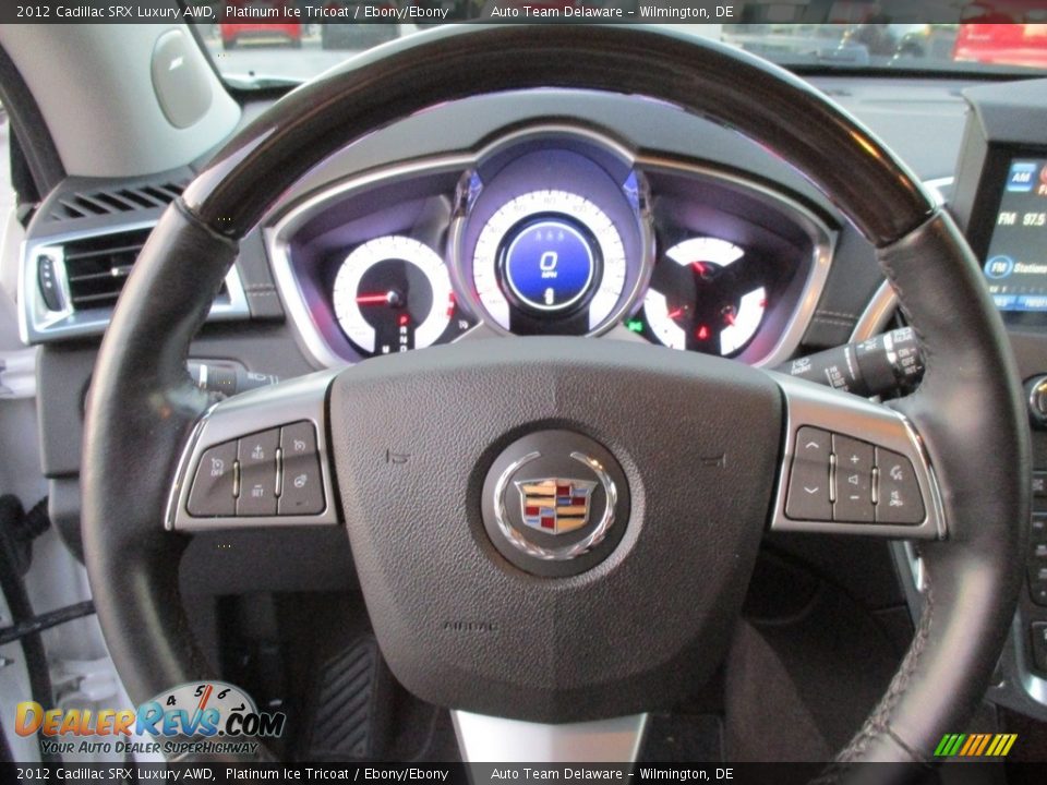 2012 Cadillac SRX Luxury AWD Platinum Ice Tricoat / Ebony/Ebony Photo #12