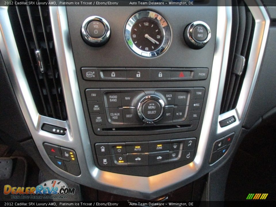 2012 Cadillac SRX Luxury AWD Platinum Ice Tricoat / Ebony/Ebony Photo #14