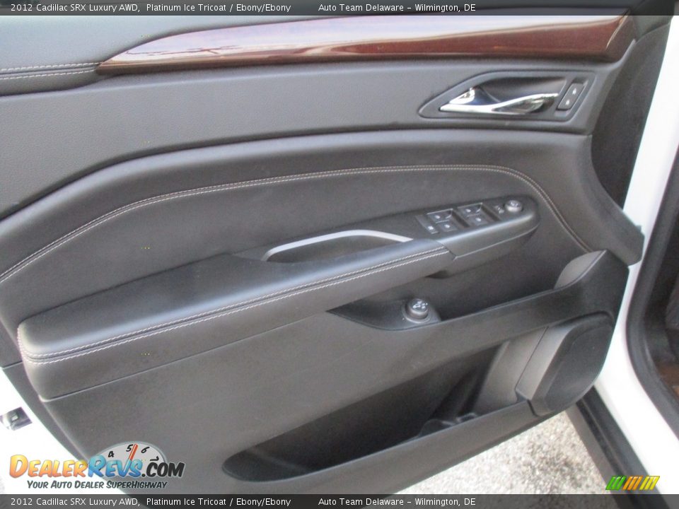 2012 Cadillac SRX Luxury AWD Platinum Ice Tricoat / Ebony/Ebony Photo #24