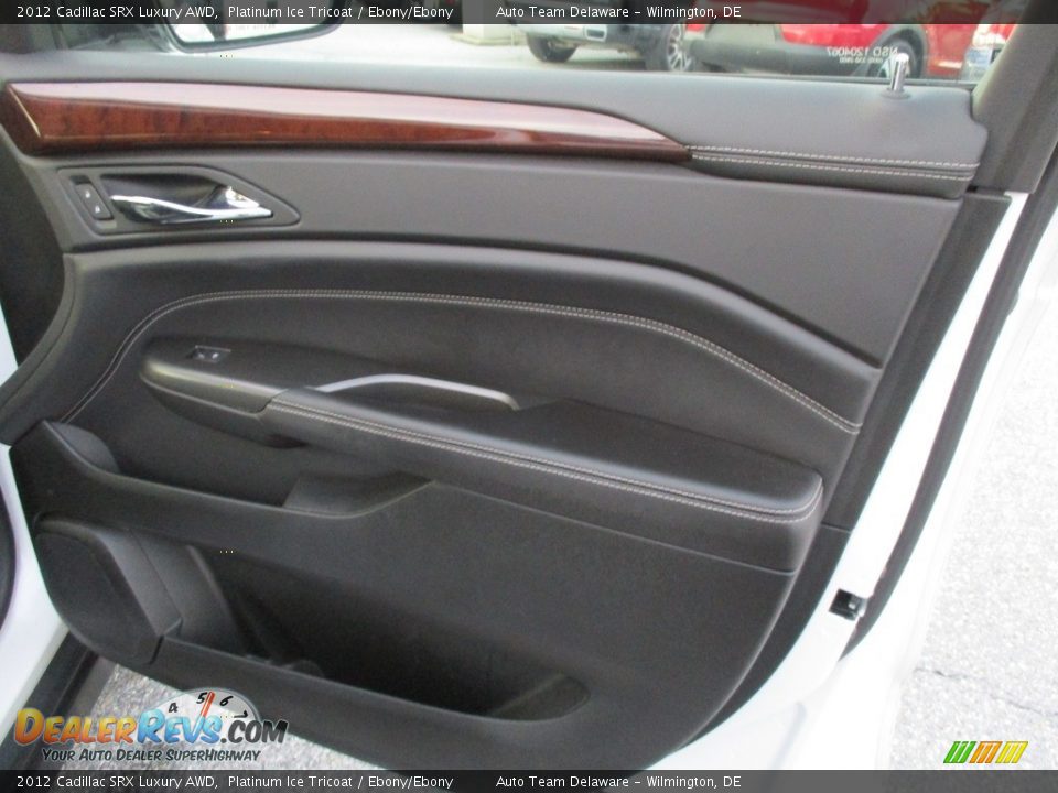 2012 Cadillac SRX Luxury AWD Platinum Ice Tricoat / Ebony/Ebony Photo #27