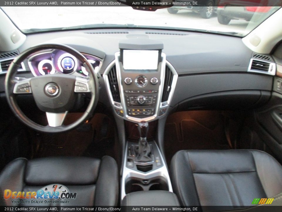 2012 Cadillac SRX Luxury AWD Platinum Ice Tricoat / Ebony/Ebony Photo #32