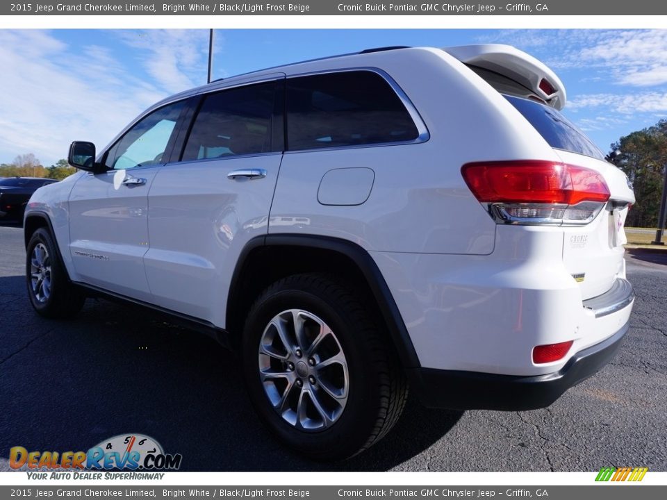 2015 Jeep Grand Cherokee Limited Bright White / Black/Light Frost Beige Photo #5