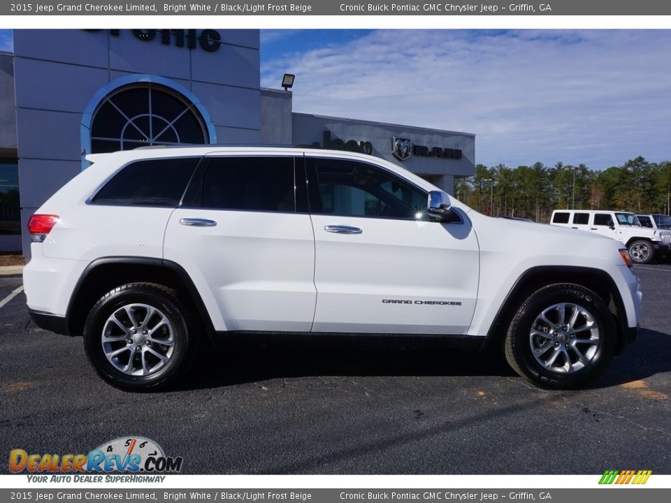 2015 Jeep Grand Cherokee Limited Bright White / Black/Light Frost Beige Photo #8