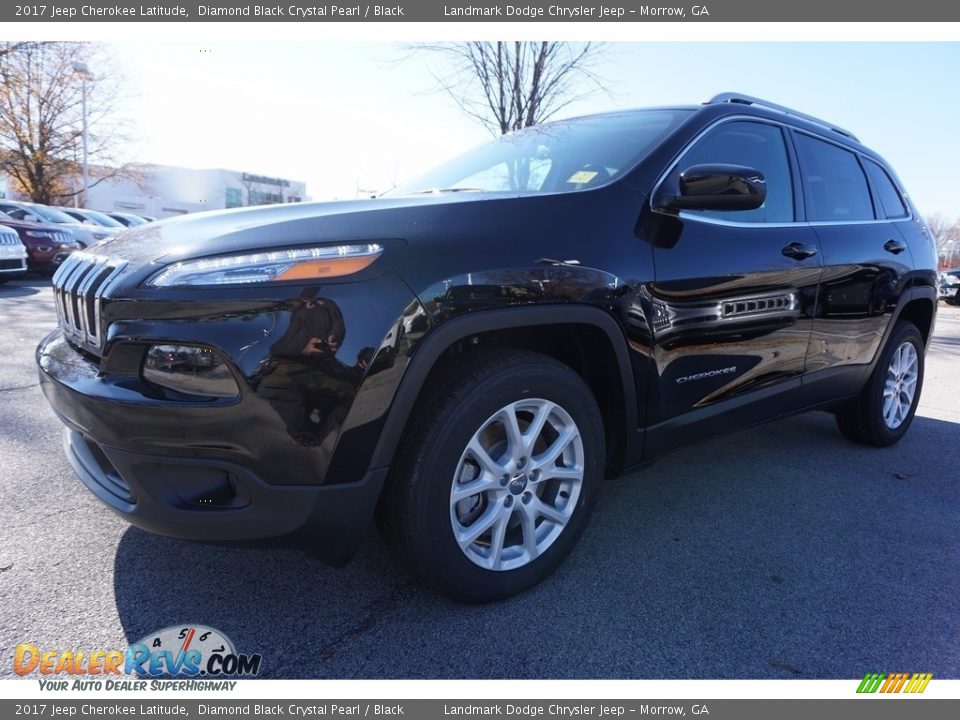 2017 Jeep Cherokee Latitude Diamond Black Crystal Pearl / Black Photo #1