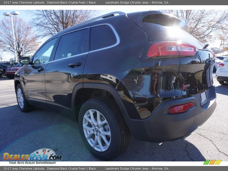 2017 Jeep Cherokee Latitude Diamond Black Crystal Pearl / Black Photo #2
