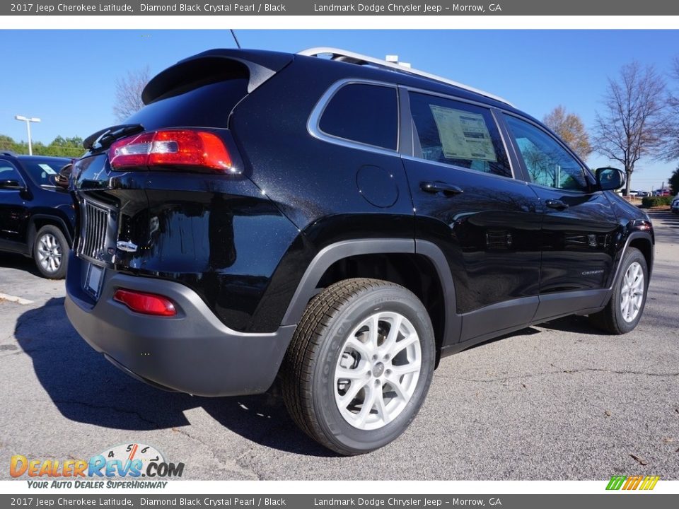 2017 Jeep Cherokee Latitude Diamond Black Crystal Pearl / Black Photo #3