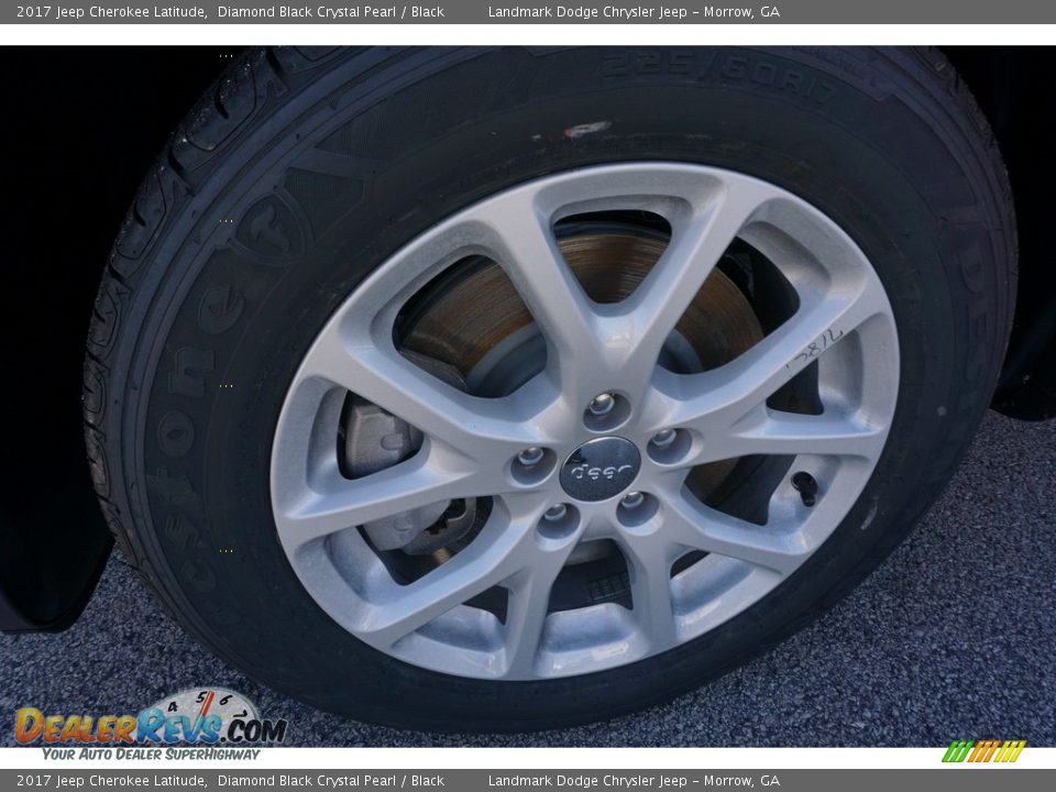 2017 Jeep Cherokee Latitude Diamond Black Crystal Pearl / Black Photo #5