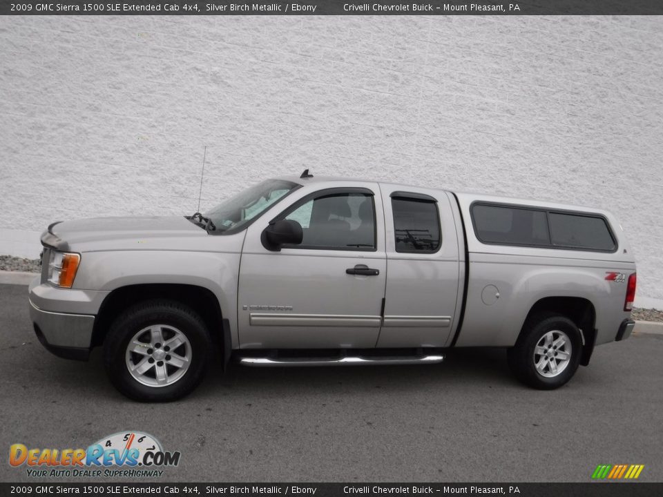 2009 GMC Sierra 1500 SLE Extended Cab 4x4 Silver Birch Metallic / Ebony Photo #2