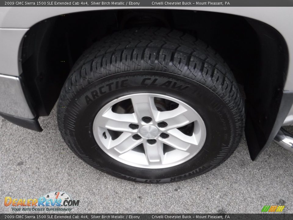 2009 GMC Sierra 1500 SLE Extended Cab 4x4 Silver Birch Metallic / Ebony Photo #5
