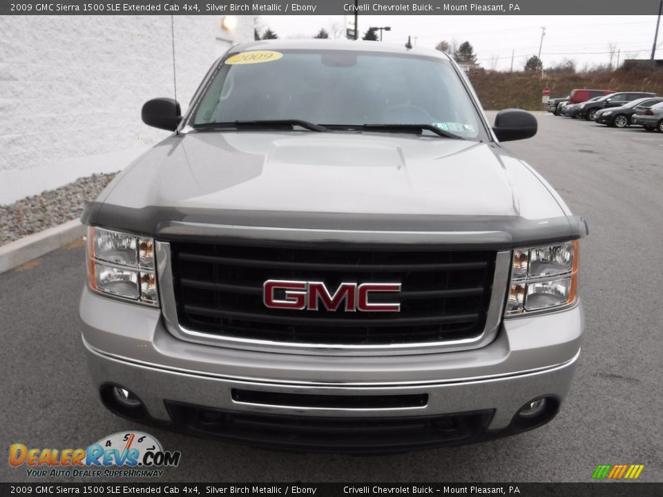 2009 GMC Sierra 1500 SLE Extended Cab 4x4 Silver Birch Metallic / Ebony Photo #7