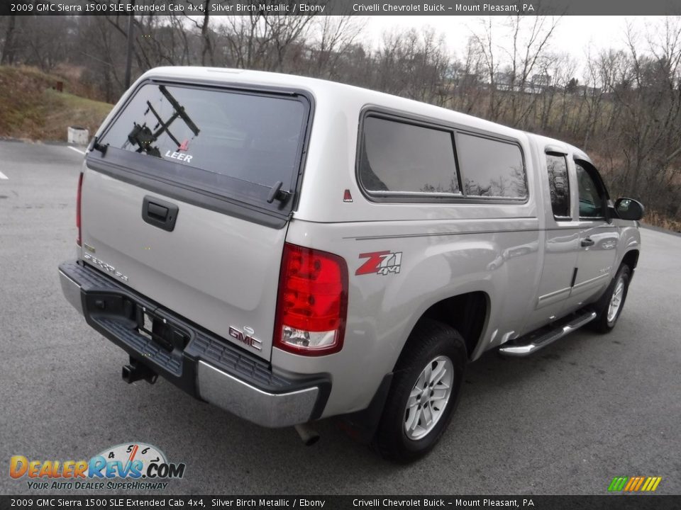 2009 GMC Sierra 1500 SLE Extended Cab 4x4 Silver Birch Metallic / Ebony Photo #10