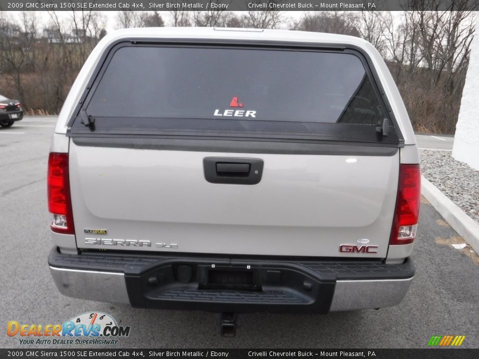 2009 GMC Sierra 1500 SLE Extended Cab 4x4 Silver Birch Metallic / Ebony Photo #11