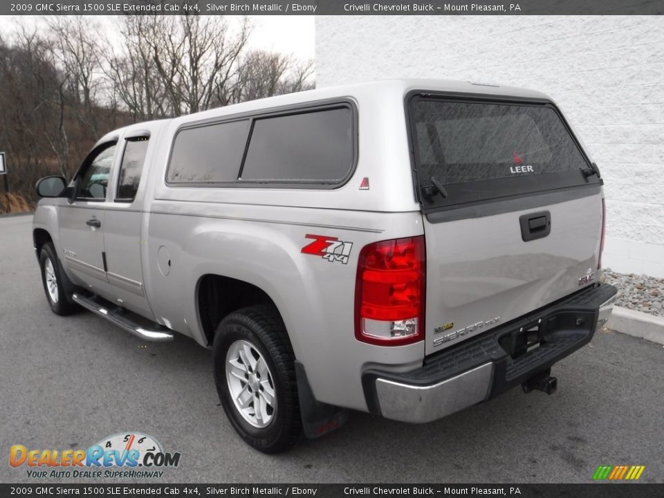 2009 GMC Sierra 1500 SLE Extended Cab 4x4 Silver Birch Metallic / Ebony Photo #13