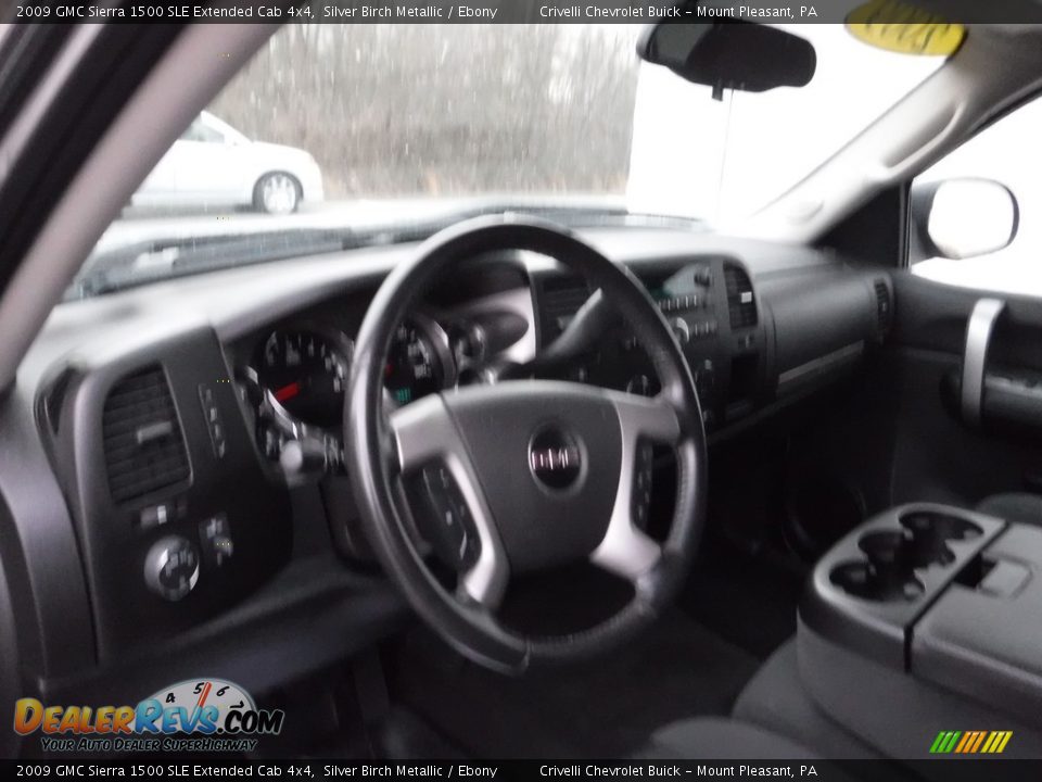 2009 GMC Sierra 1500 SLE Extended Cab 4x4 Silver Birch Metallic / Ebony Photo #17