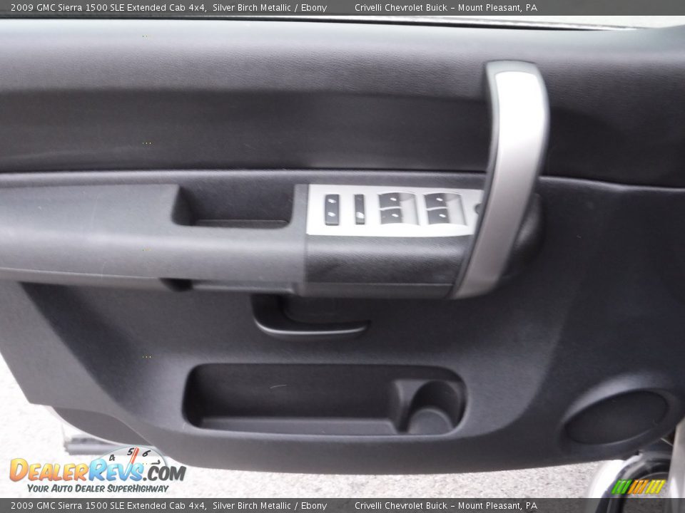 2009 GMC Sierra 1500 SLE Extended Cab 4x4 Silver Birch Metallic / Ebony Photo #18