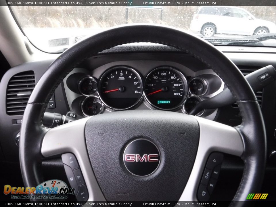 2009 GMC Sierra 1500 SLE Extended Cab 4x4 Silver Birch Metallic / Ebony Photo #20