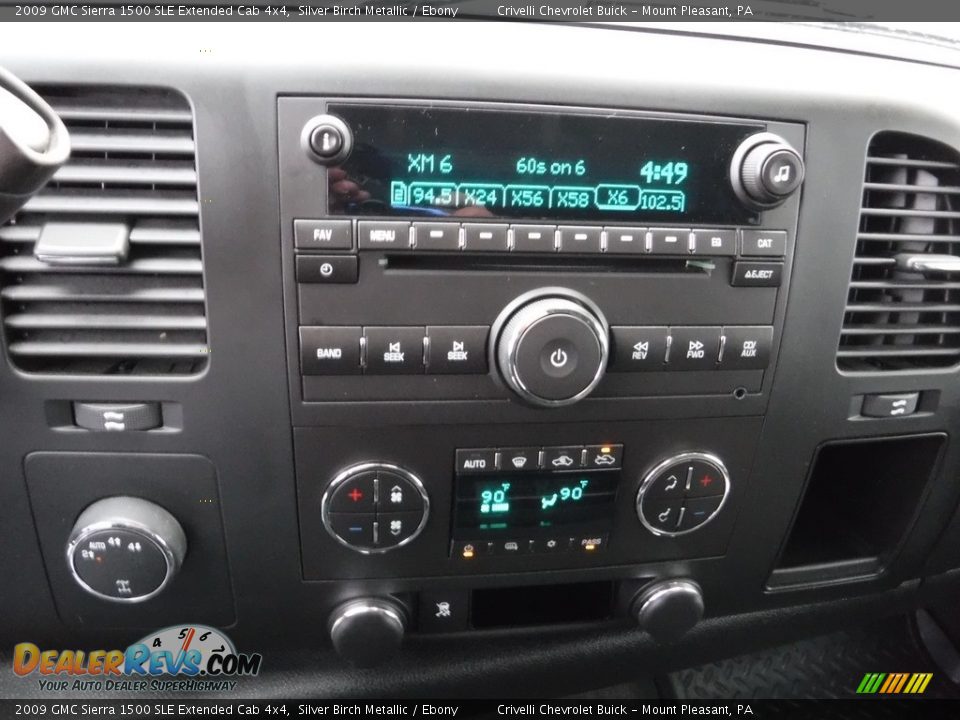2009 GMC Sierra 1500 SLE Extended Cab 4x4 Silver Birch Metallic / Ebony Photo #26