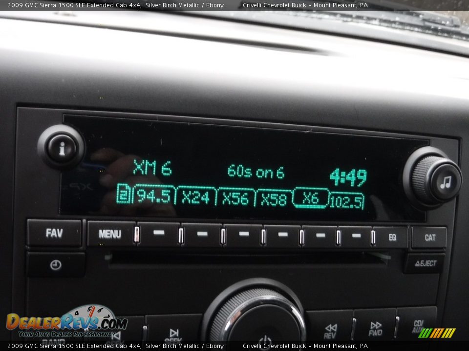 2009 GMC Sierra 1500 SLE Extended Cab 4x4 Silver Birch Metallic / Ebony Photo #27