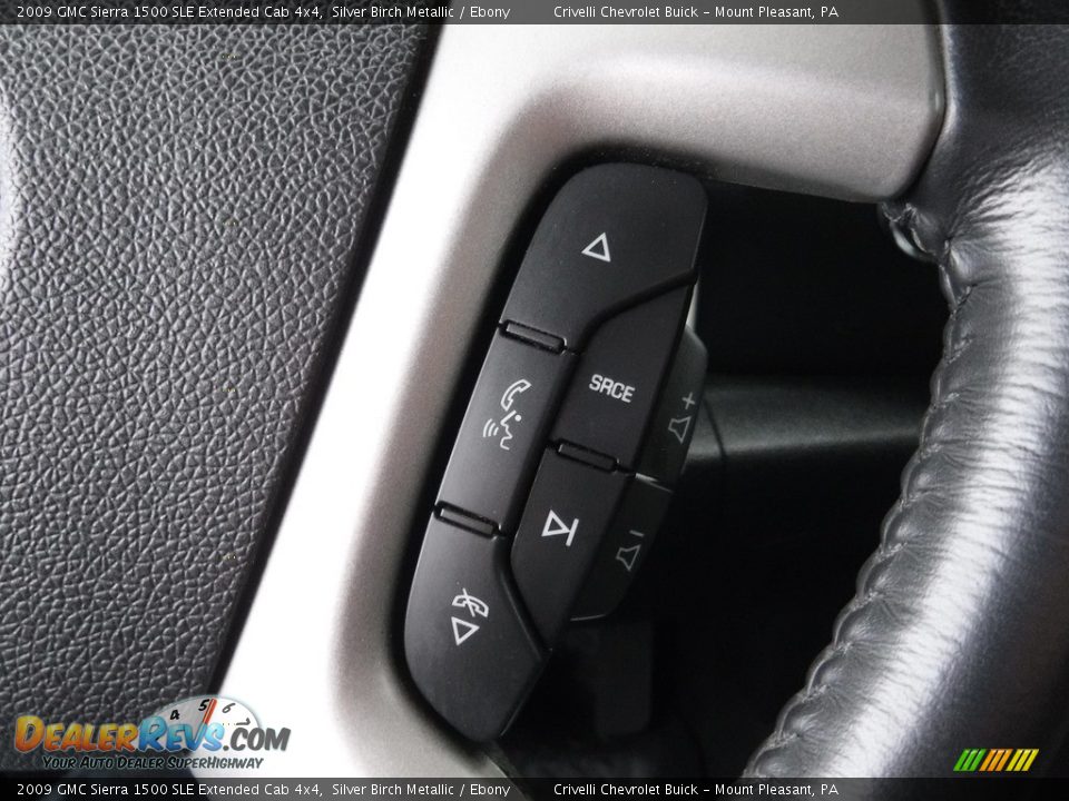 2009 GMC Sierra 1500 SLE Extended Cab 4x4 Silver Birch Metallic / Ebony Photo #29