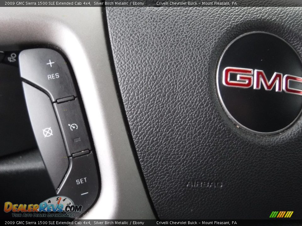 2009 GMC Sierra 1500 SLE Extended Cab 4x4 Silver Birch Metallic / Ebony Photo #30