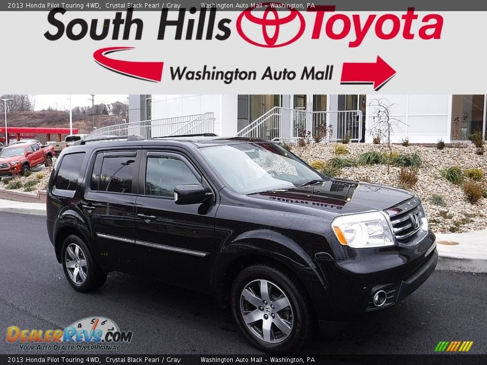 2013 Honda Pilot Touring 4WD Crystal Black Pearl / Gray Photo #1